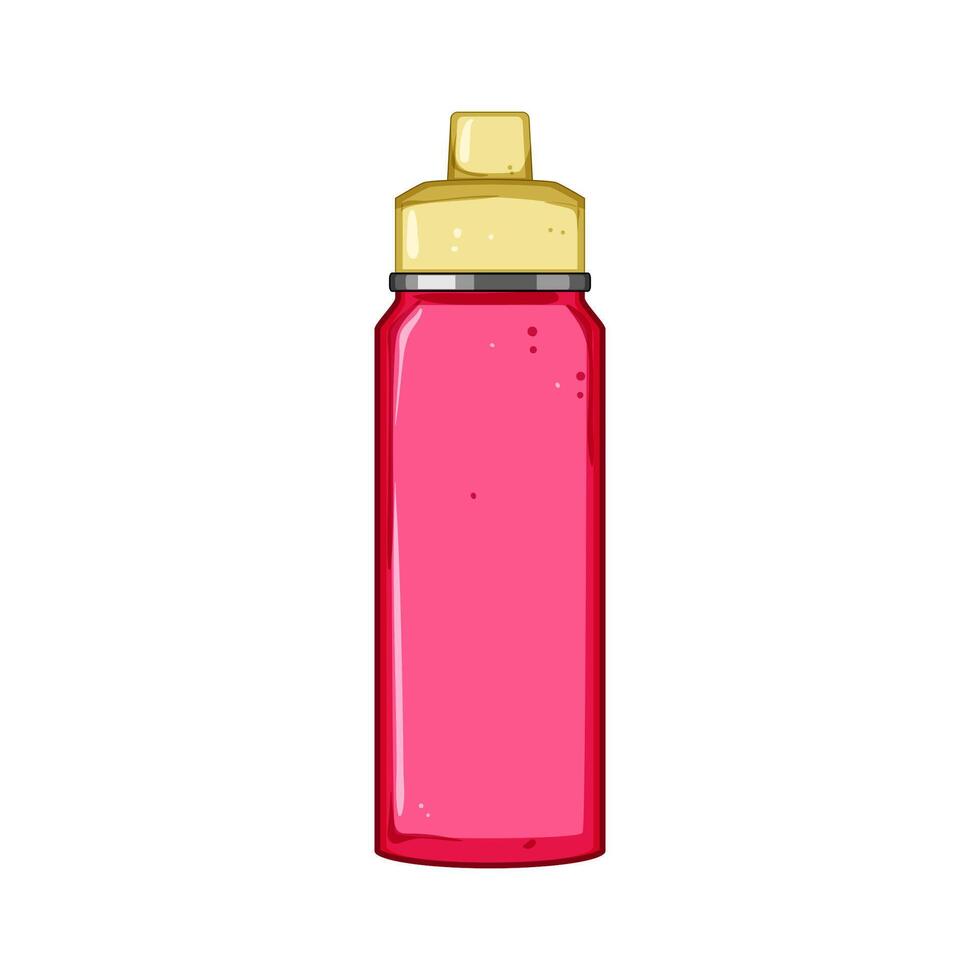 flask thermos bottle cartoon vector illustration