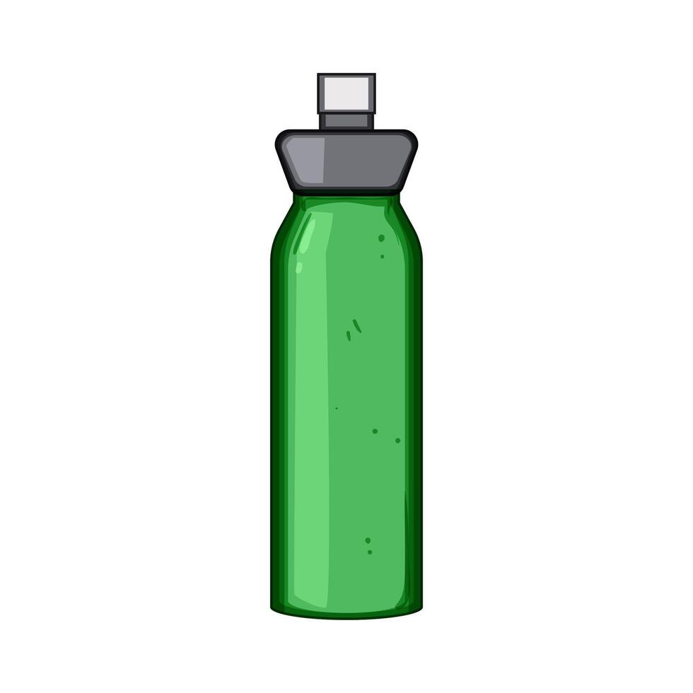 stainless thermos bottle cartoon vector illustration