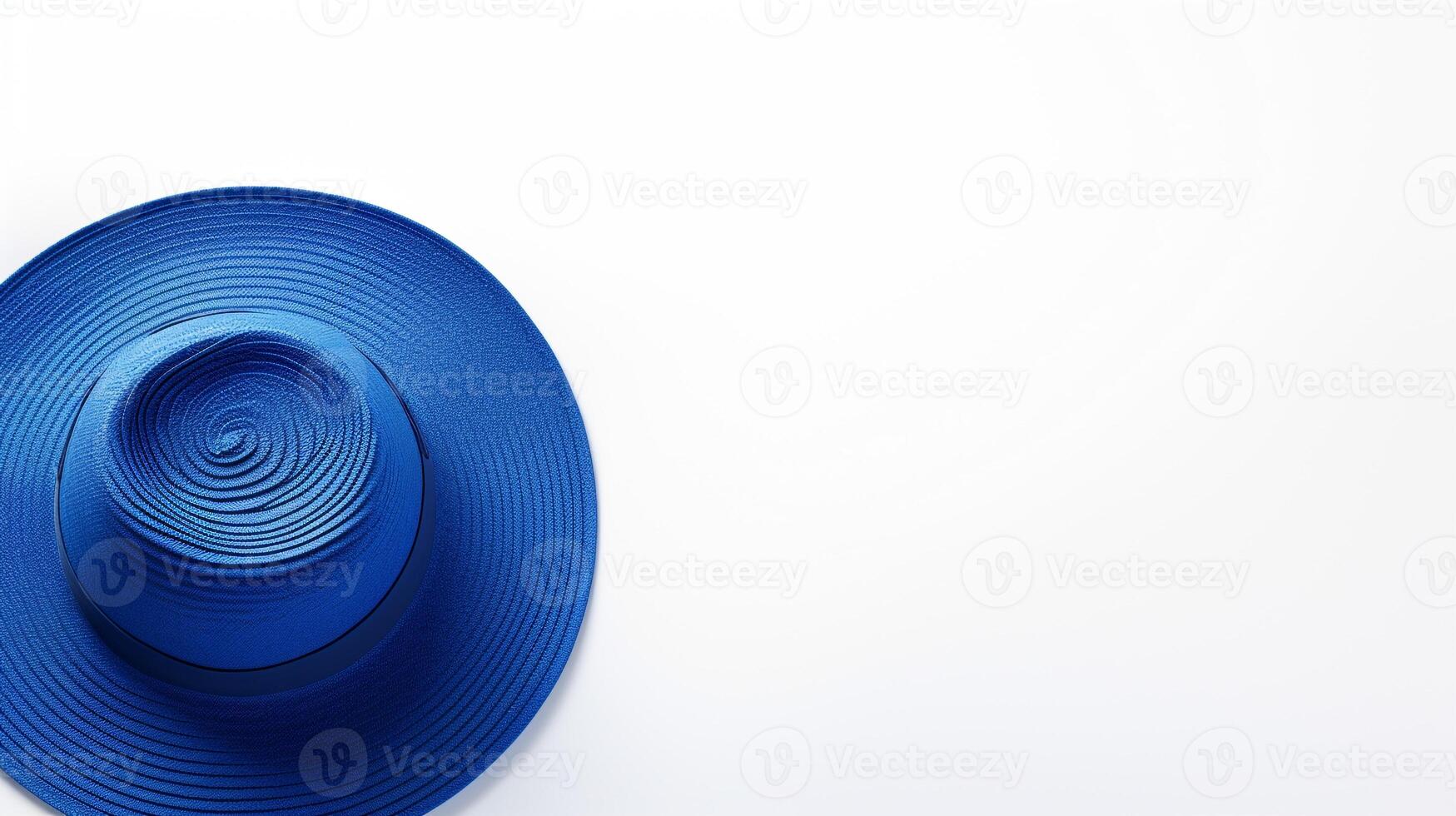 AI generated Photo of Blue Sun hat isolated on white background. AI Generated