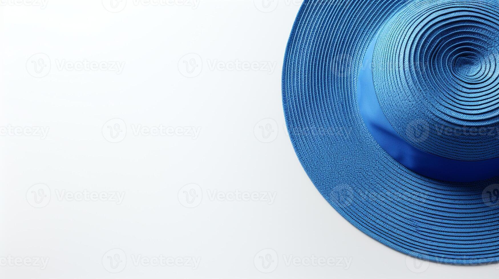 AI generated Photo of Blue Sun hat isolated on white background. AI Generated