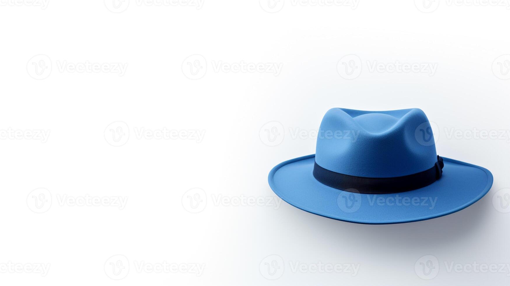 AI generated Photo of Blue Panama Hat isolated on white background. AI Generated