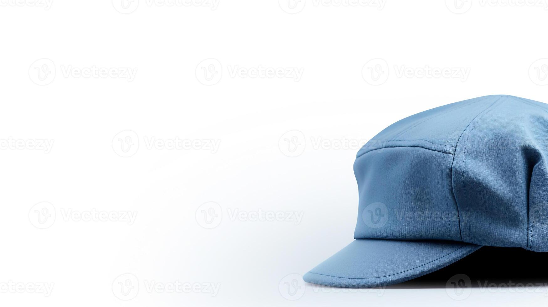 AI generated Photo of Blue Newsboy Cap isolated on white background. AI Generated