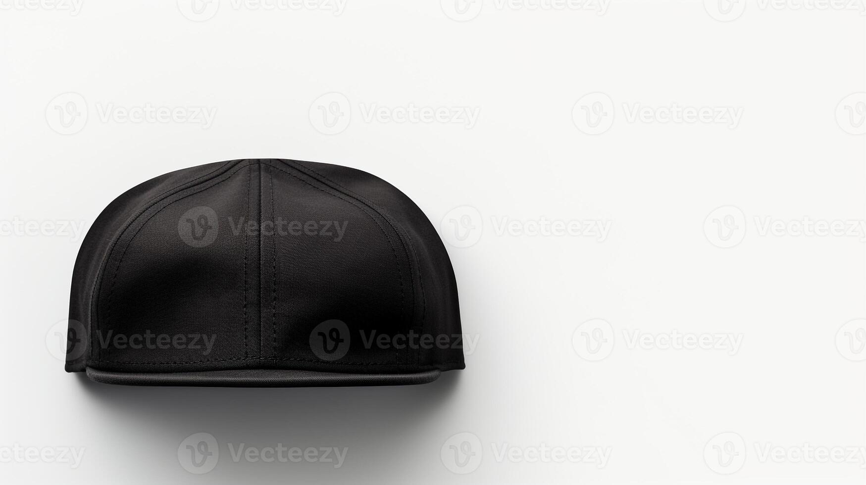 AI generated Photo of Black Flat Cap isolated on white background. AI Generated