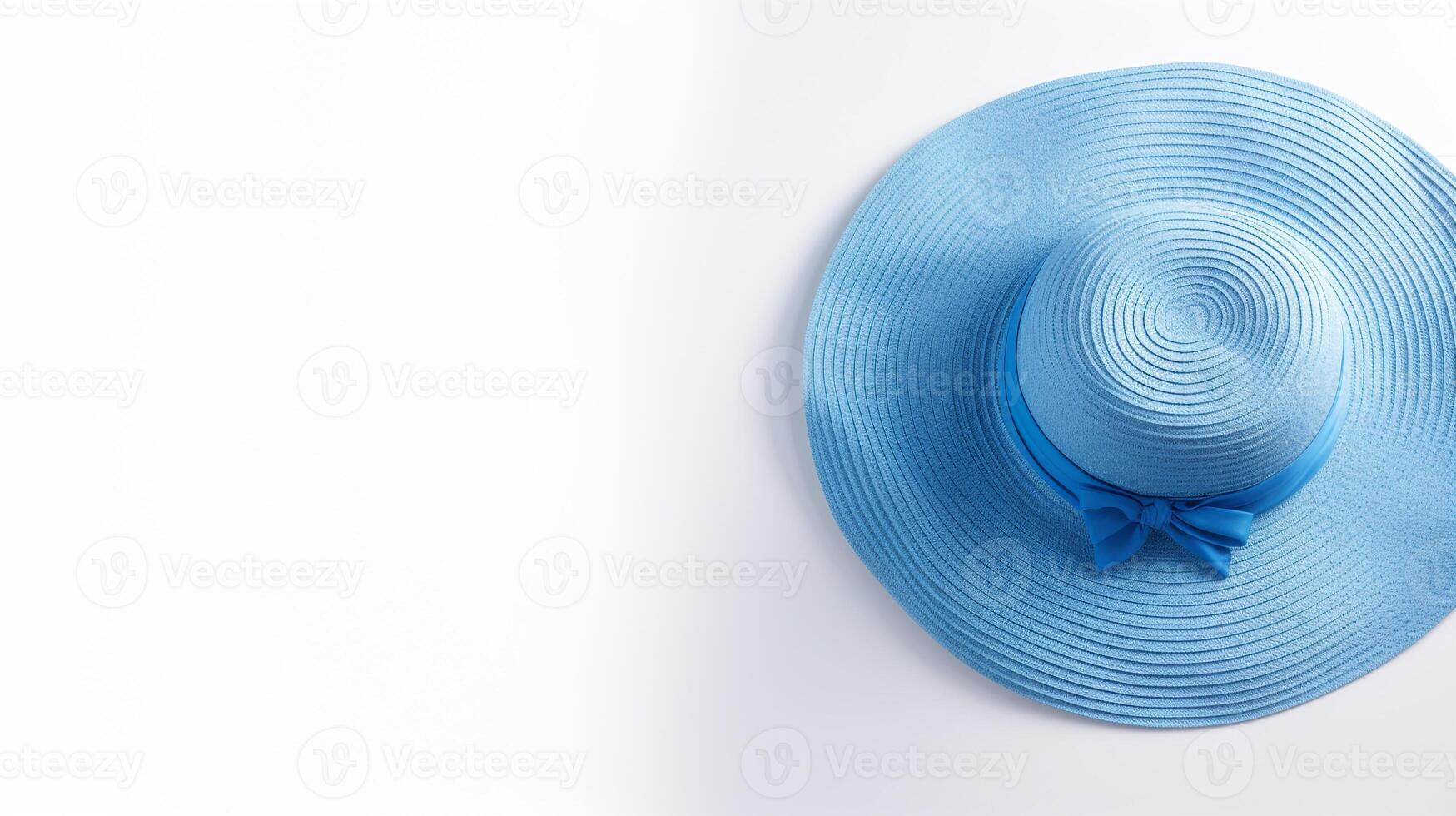 AI generated Photo of Blue Sun hat isolated on white background. AI Generated