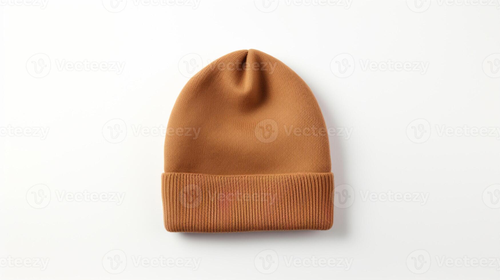 ai generado foto de marrón gorro gorra aislado en blanco antecedentes. ai generado