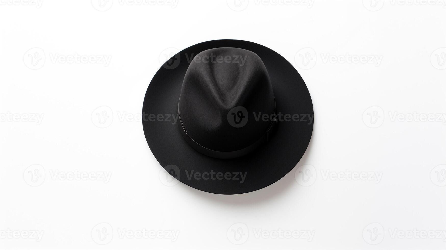 AI generated Photo of Black Panama Hat isolated on white background. AI Generated