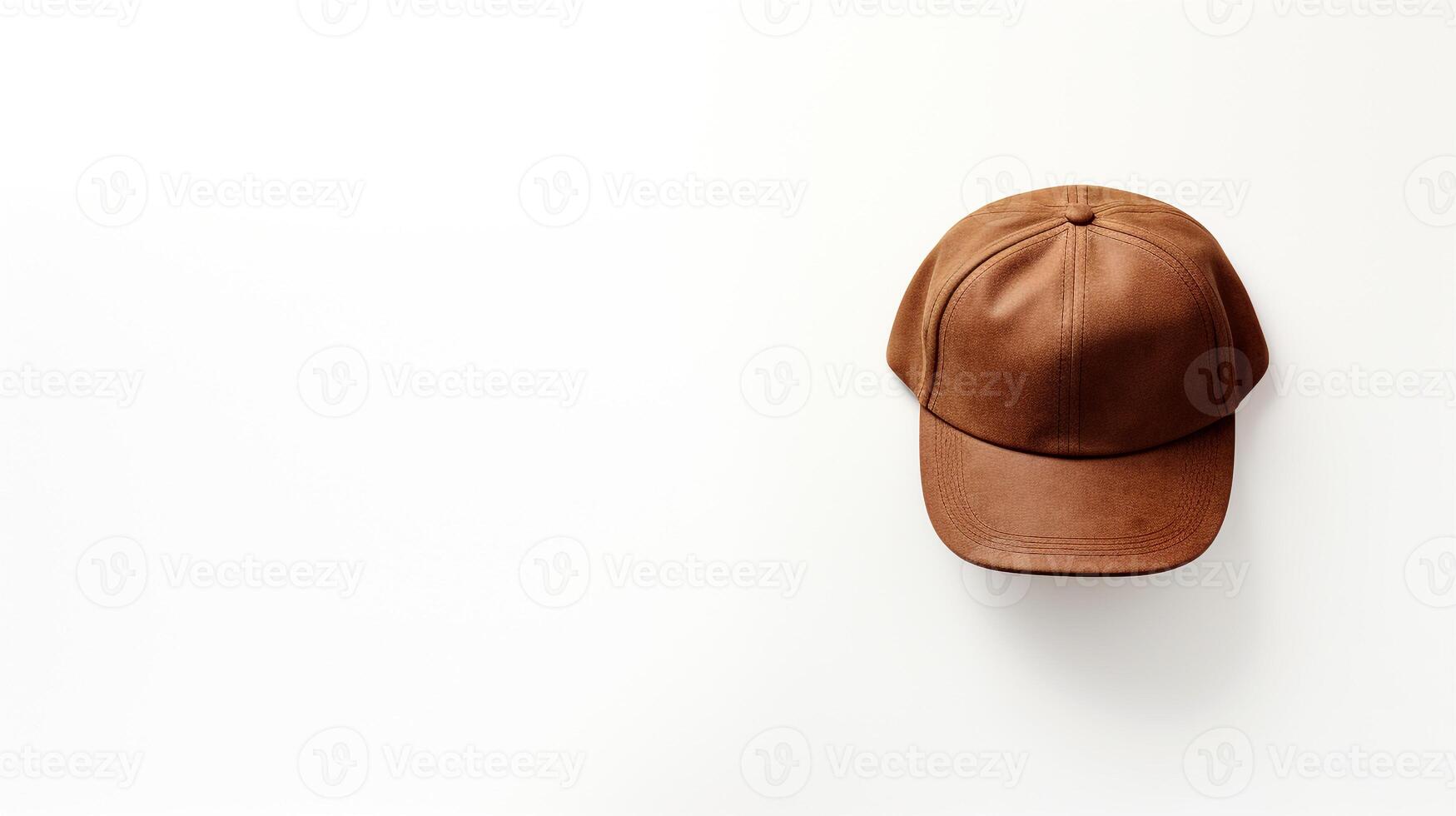 AI generated Photo of Brown Flat Cap isolated on white background. AI Generated