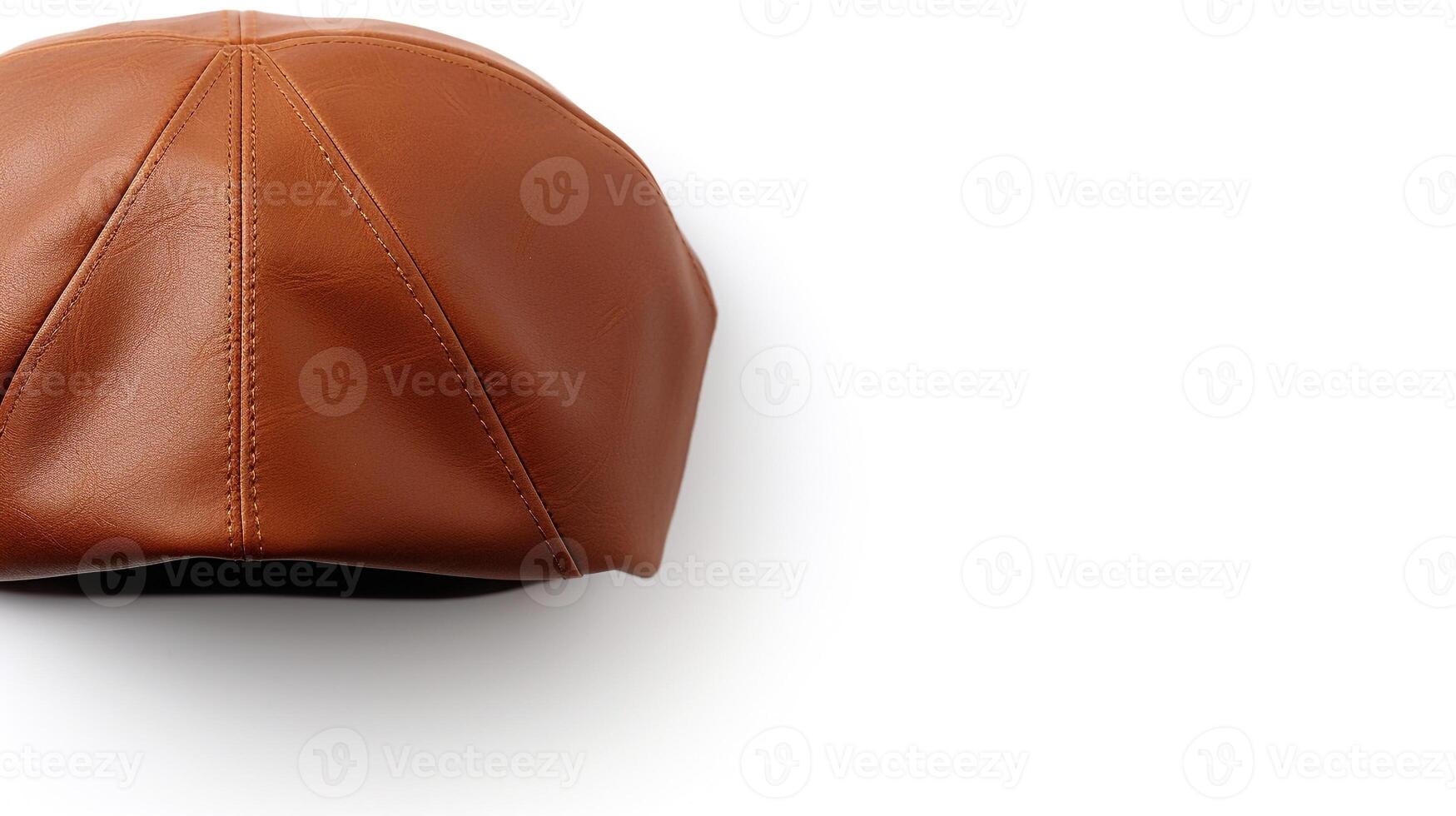 AI generated Photo of Brown Newsboy Cap isolated on white background. AI Generated