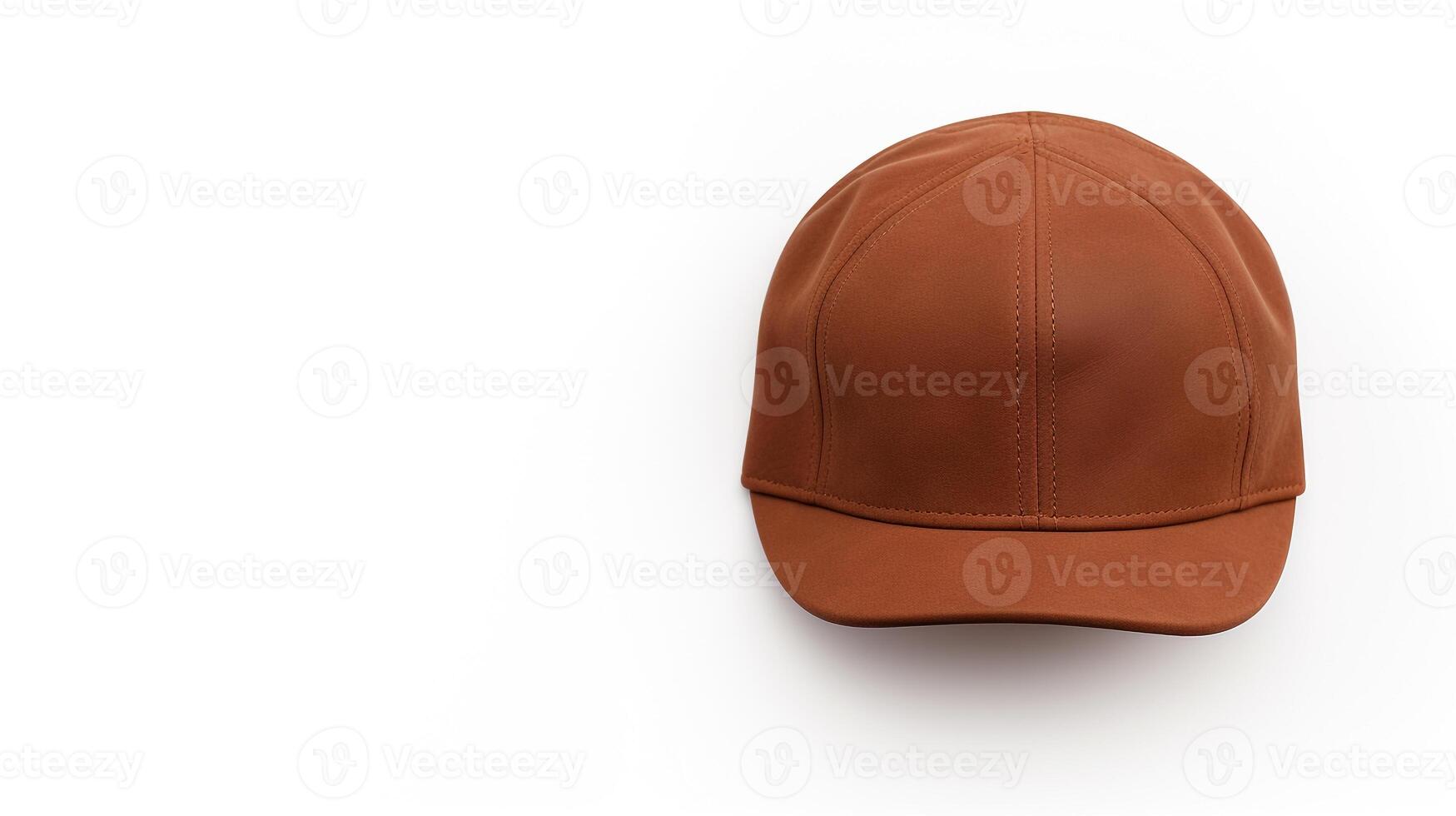 AI generated Photo of Brown Flat Cap isolated on white background. AI Generated