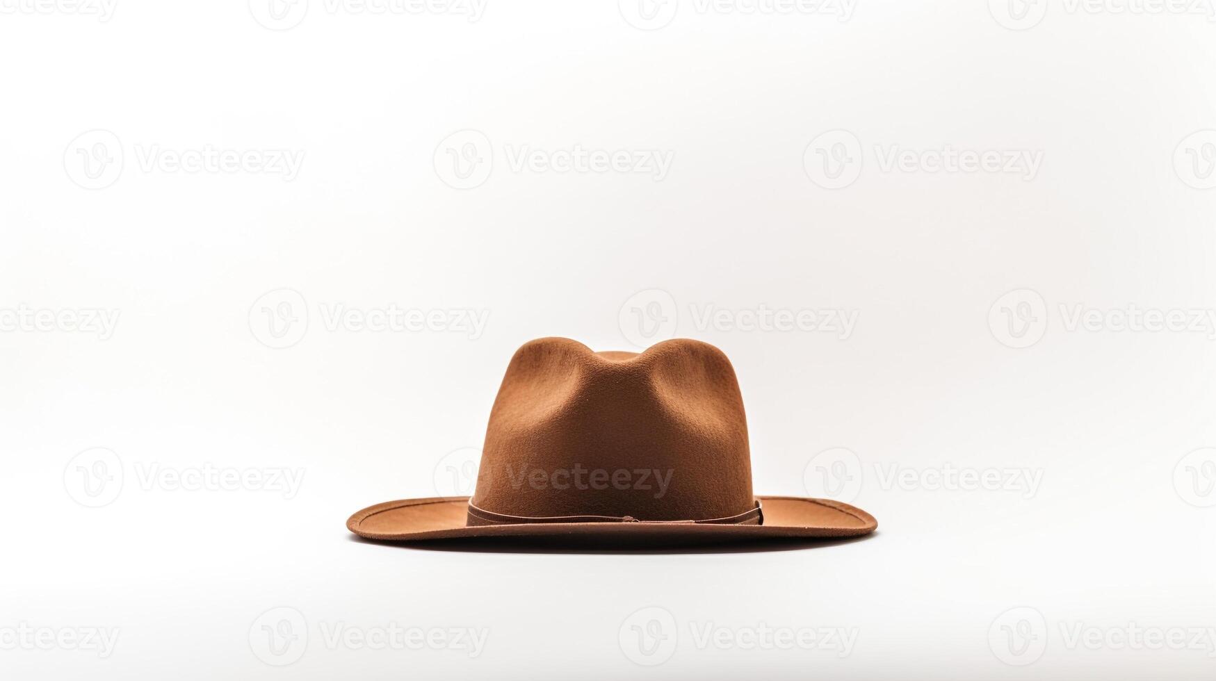 AI generated Photo of Brown Panama Hat isolated on white background. AI Generated