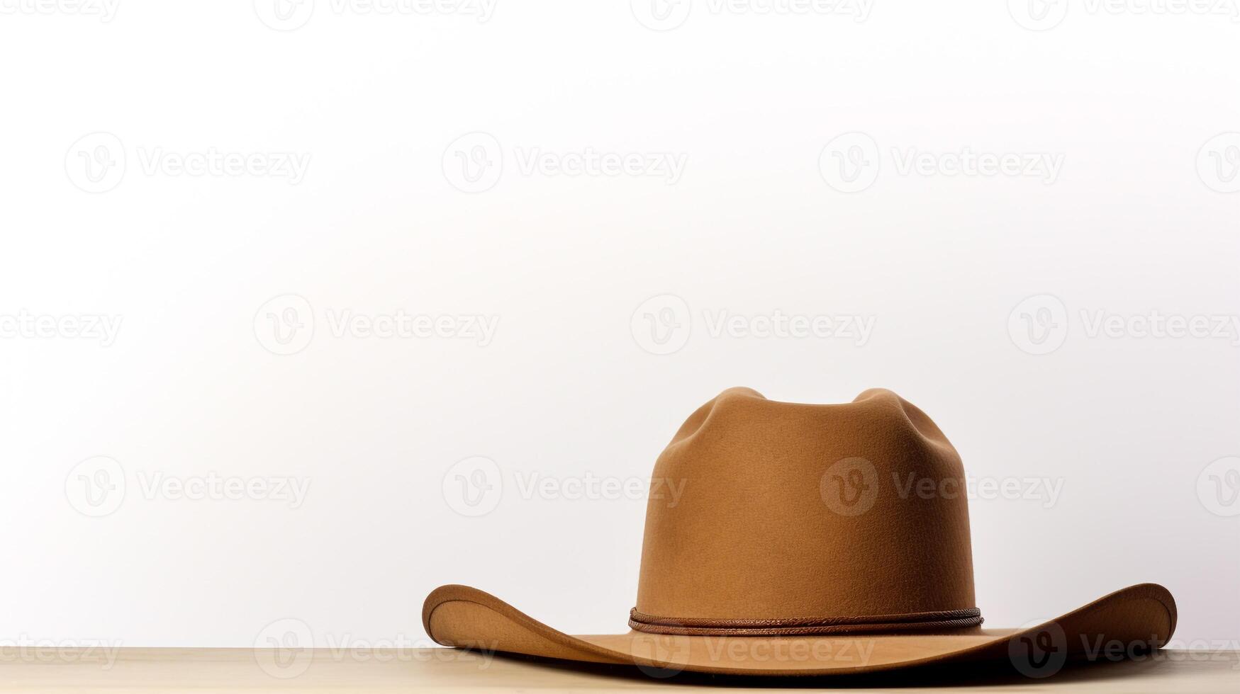 AI generated Photo of Brown Cowboy Hat isolated on white background. AI Generated