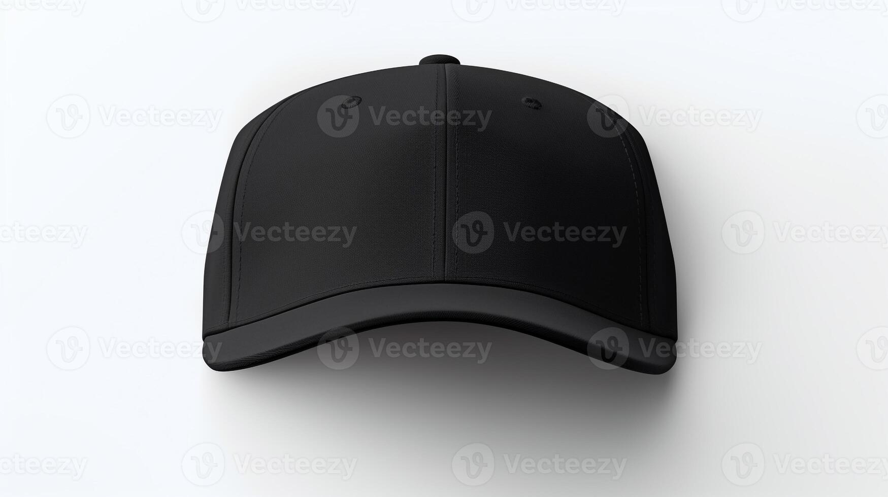 AI generated Photo of Black Visor cap isolated on white background. AI Generated