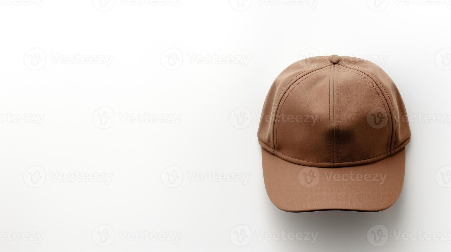 AI generated Photo of Brown Flat Cap isolated on white background. AI Generated