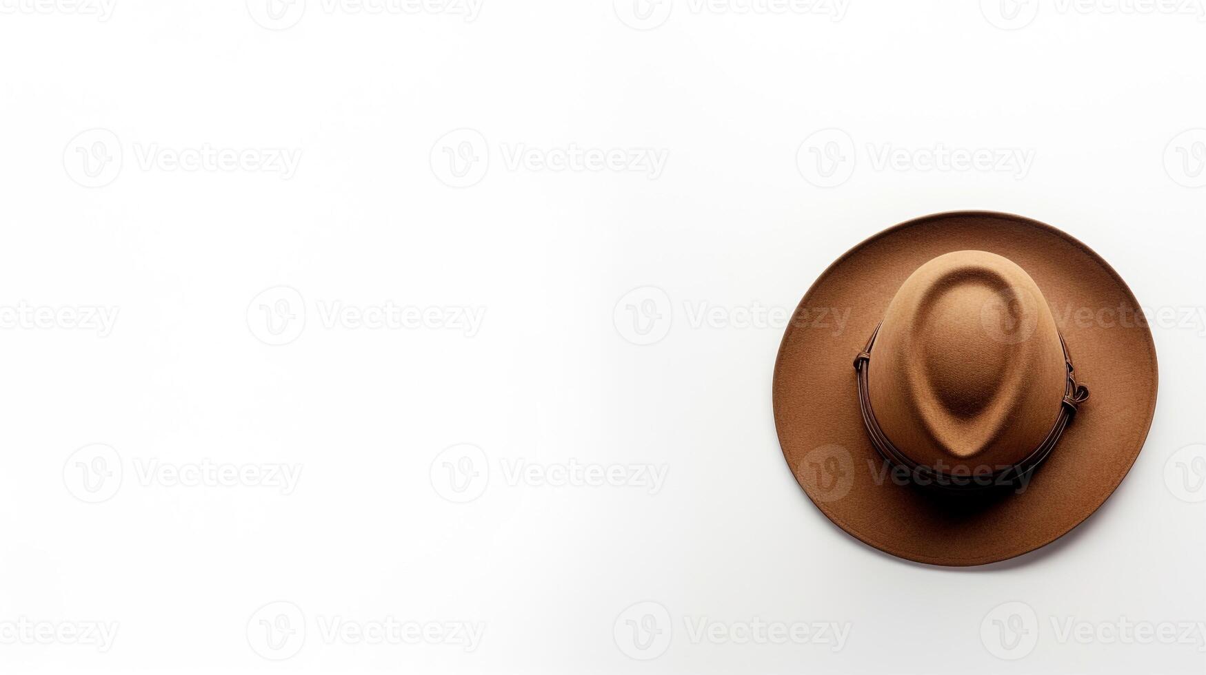 AI generated Photo of Brown Panama Hat isolated on white background. AI Generated