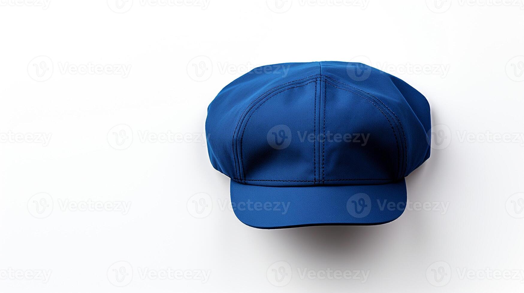 AI generated Photo of Blue Newsboy Cap isolated on white background. AI Generated