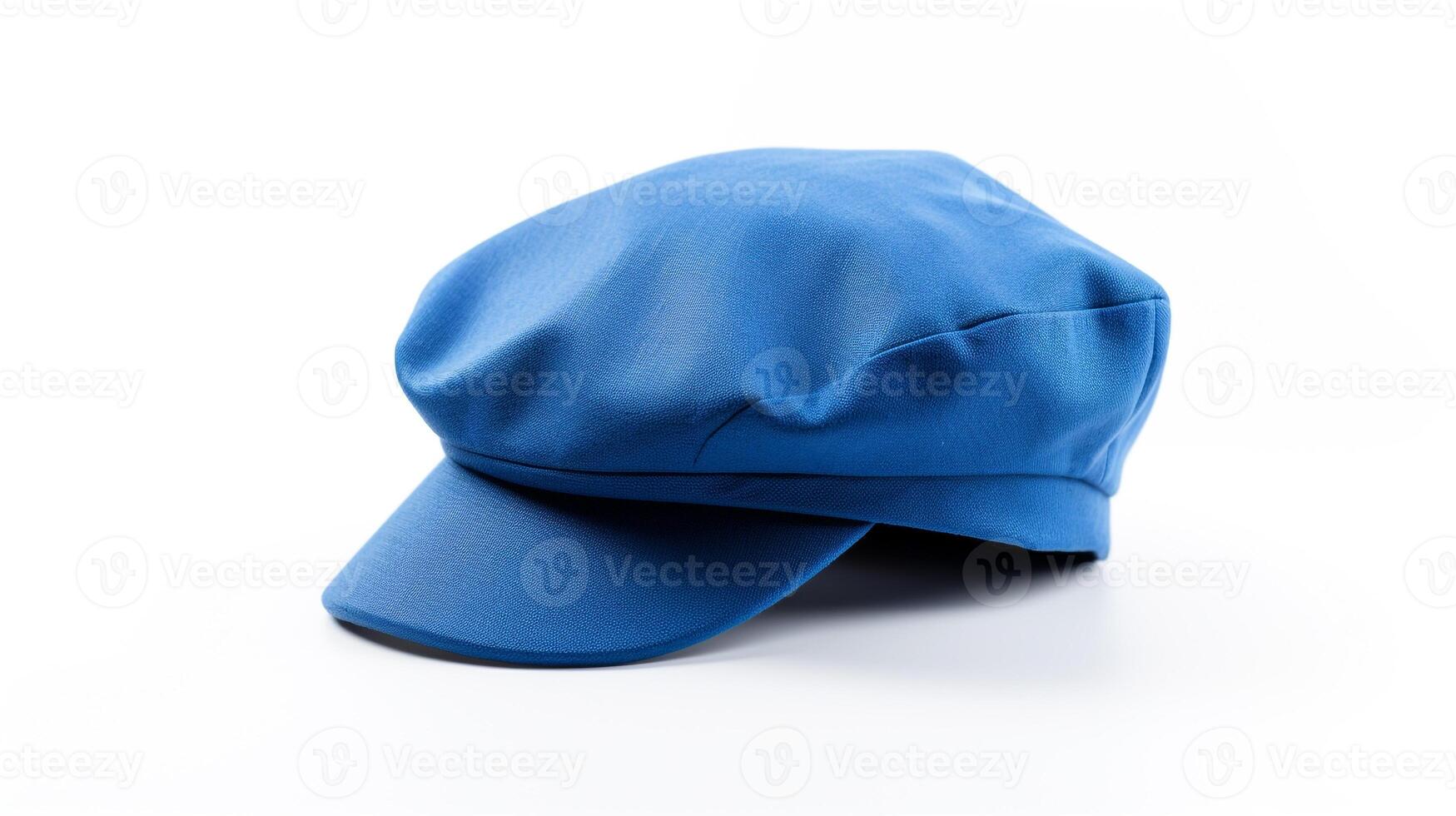 AI generated Photo of Blue Newsboy Cap isolated on white background. AI Generated