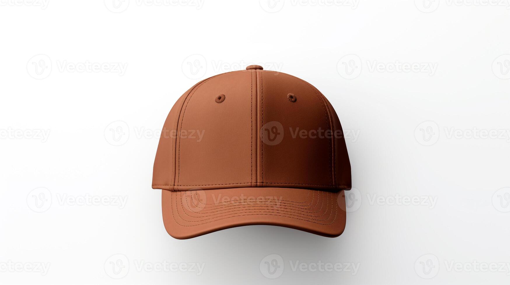 AI generated Photo of Brown Visor cap isolated on white background. AI Generated