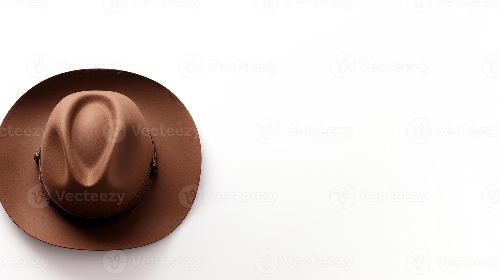 AI generated Photo of Brown Panama Hat isolated on white background. AI Generated