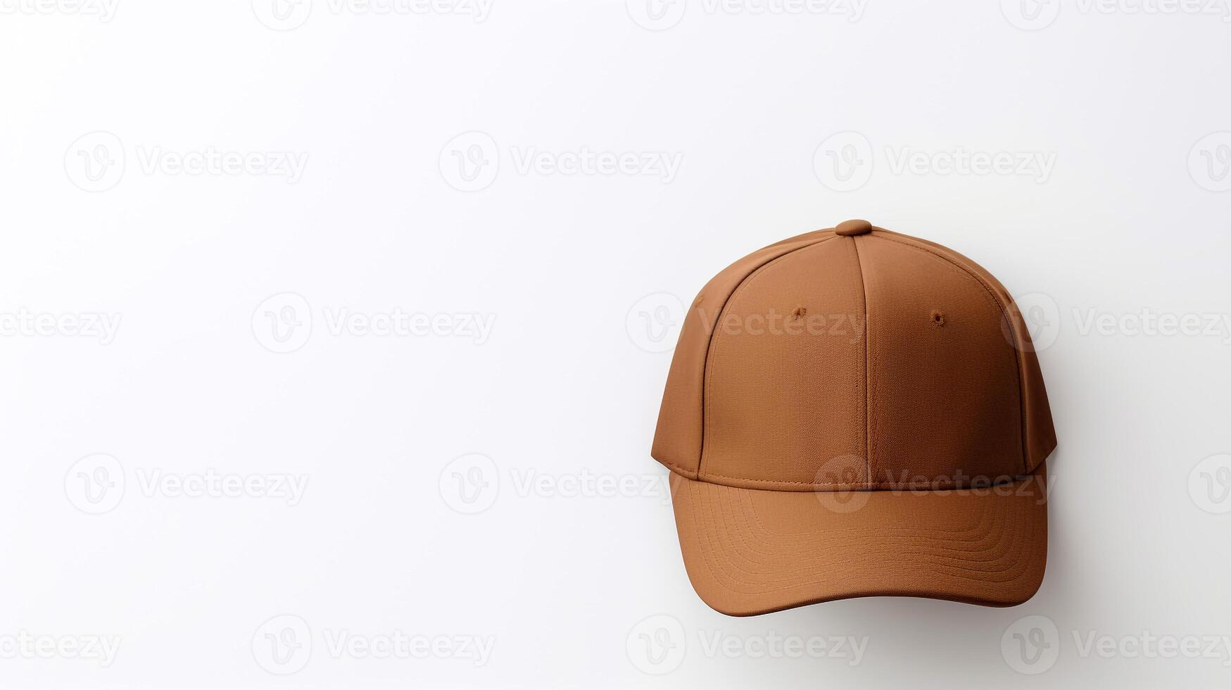 AI generated Photo of Brown Visor cap isolated on white background. AI Generated