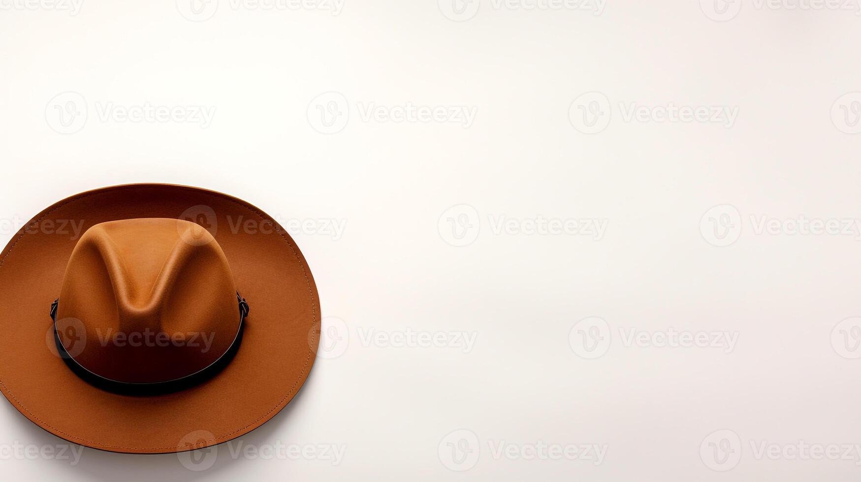 AI generated Photo of Brown Panama Hat isolated on white background. AI Generated