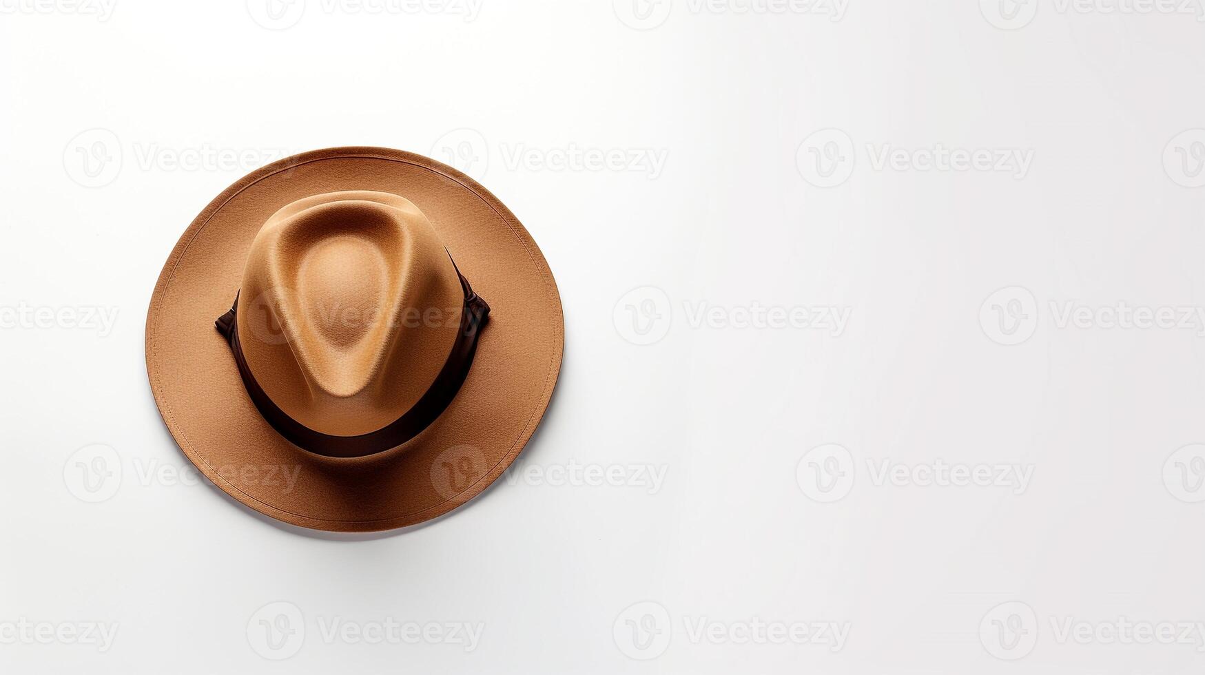 AI generated Photo of Brown Panama Hat isolated on white background. AI Generated