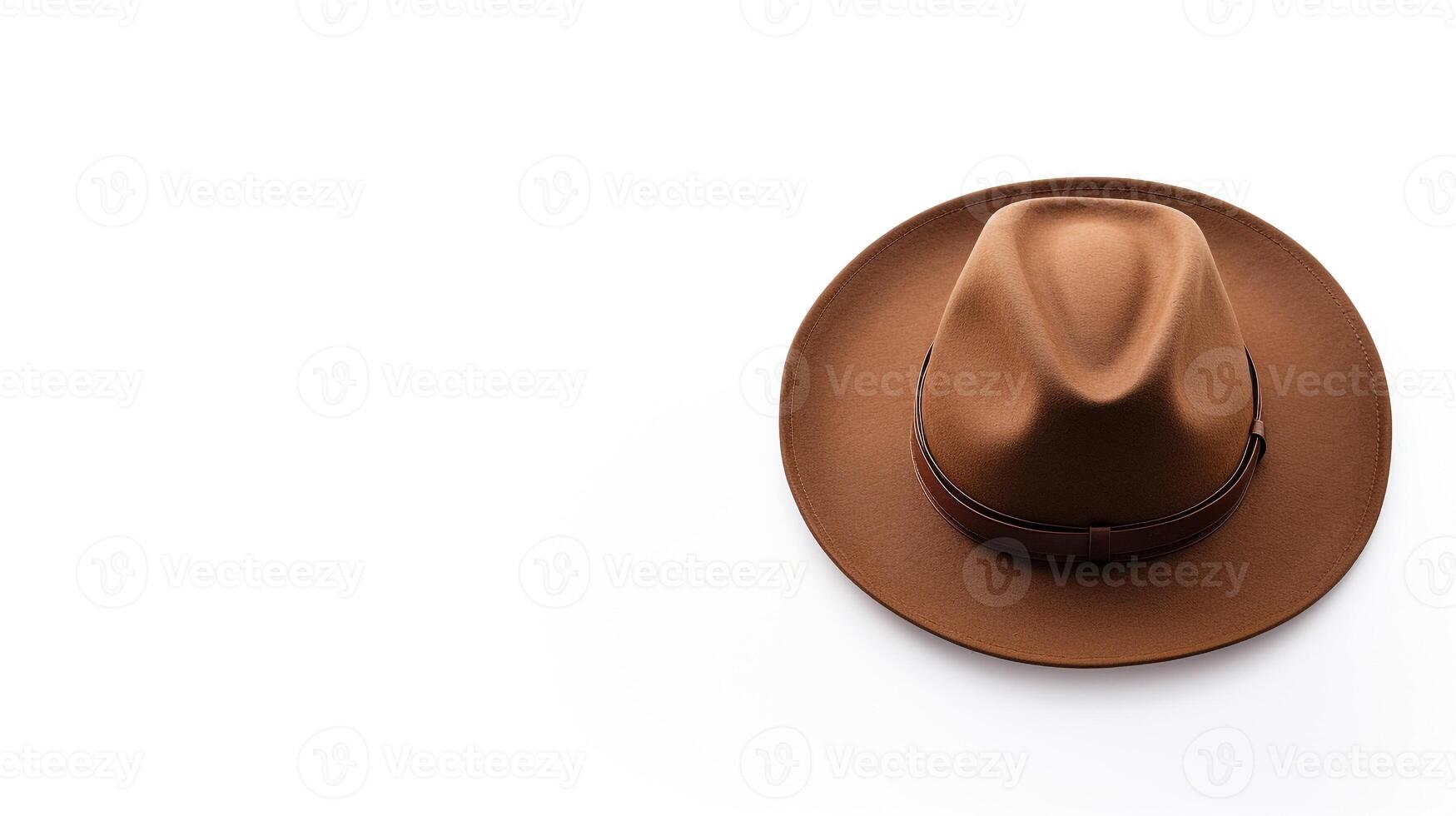 AI generated Photo of Brown Panama Hat isolated on white background. AI Generated