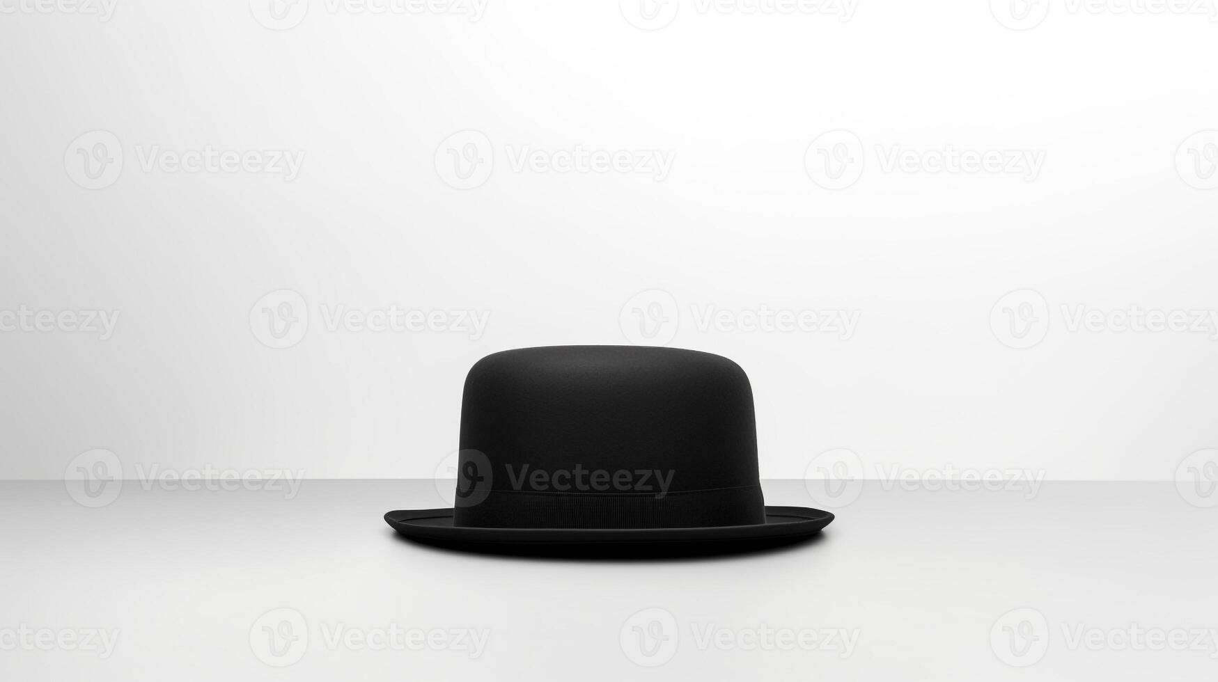 AI generated Photo of Charcoal Bowler Hat isolated on white background. AI Generated