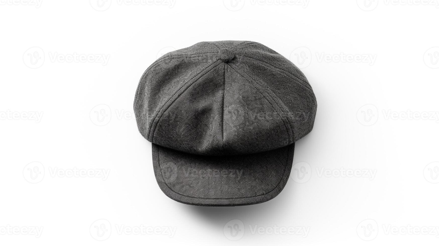 AI generated Photo of Charcoal Newsboy Cap isolated on white background. AI Generated