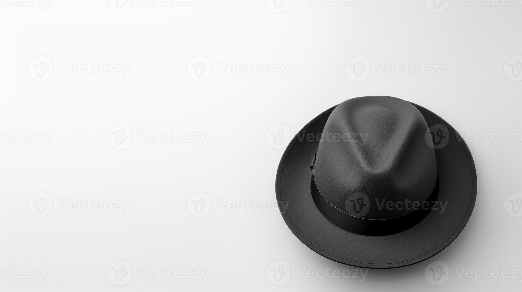 AI generated Photo of Charcoal Trilby Hat isolated on white background. AI Generated