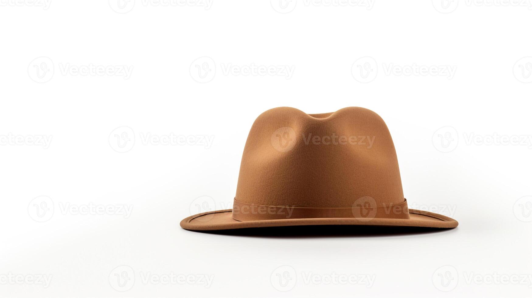 AI generated Photo of Camel Trilby Hat isolated on white background. AI Generated