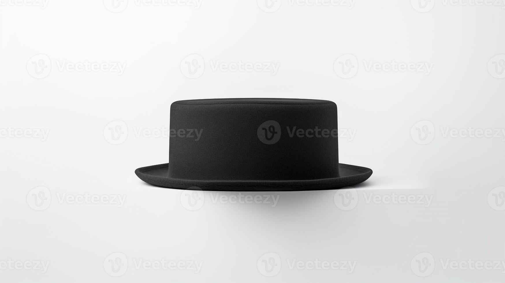 AI generated Photo of Charcoal Pork Pie Hat isolated on white background. AI Generated