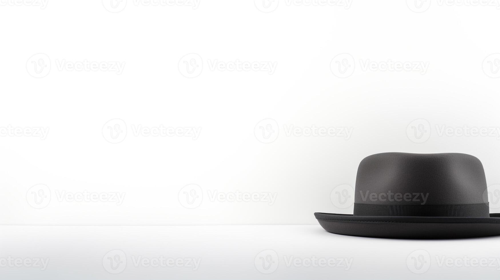 AI generated Photo of Charcoal Bowler Hat isolated on white background. AI Generated