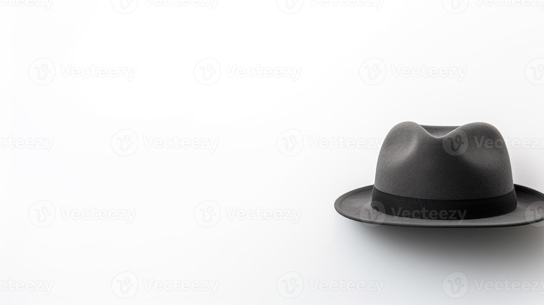 AI generated Photo of Charcoal Trilby Hat isolated on white background. AI Generated