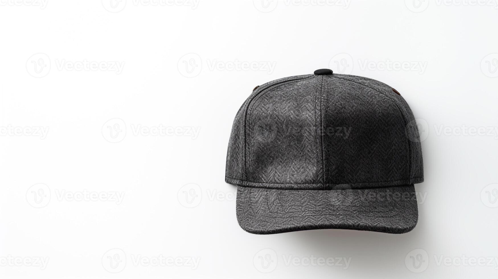 AI generated Photo of Charcoal Flat Cap isolated on white background. AI Generated