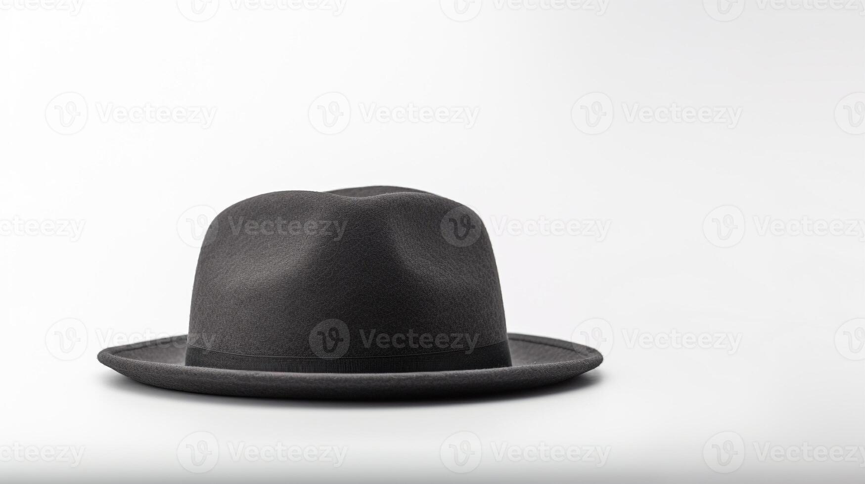 AI generated Photo of Charcoal Fedora Hat isolated on white background. AI Generated