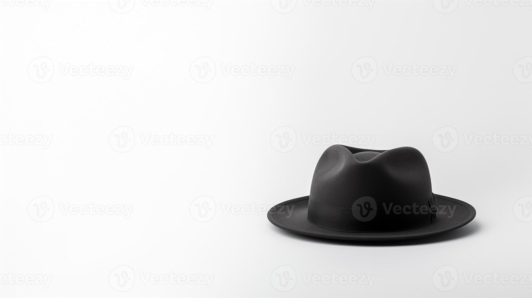 AI generated Photo of Charcoal Fedora Hat isolated on white background. AI Generated