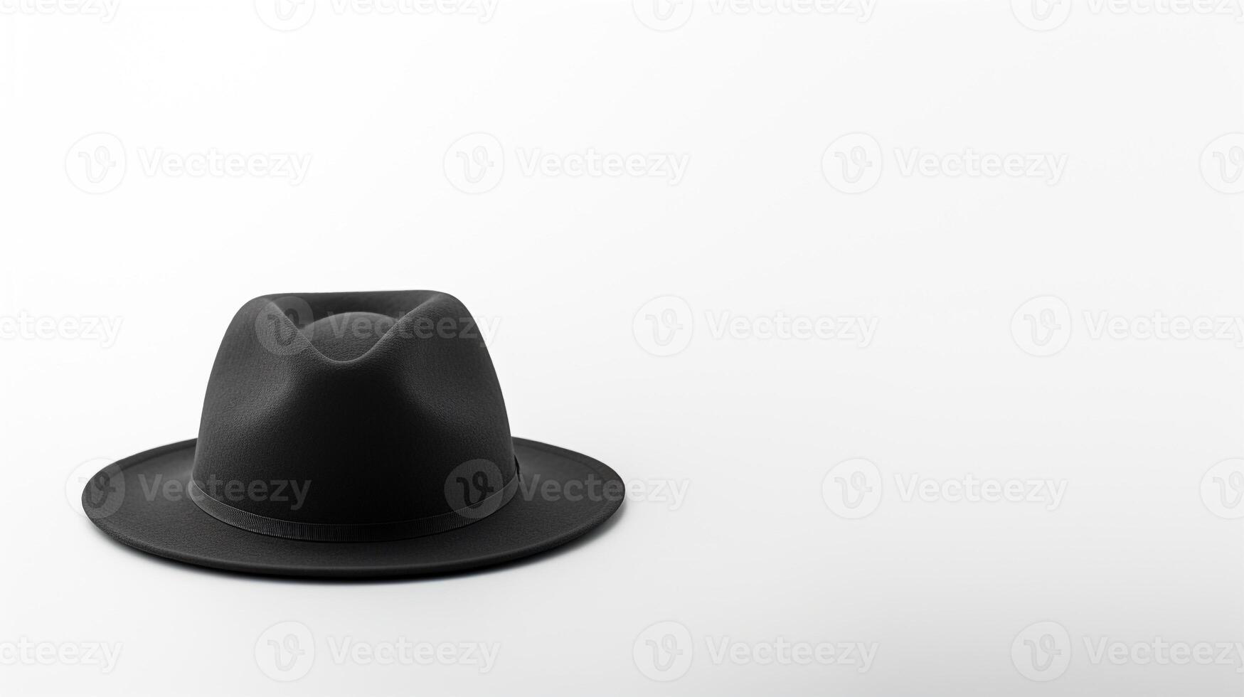 AI generated Photo of Charcoal Fedora Hat isolated on white background. AI Generated