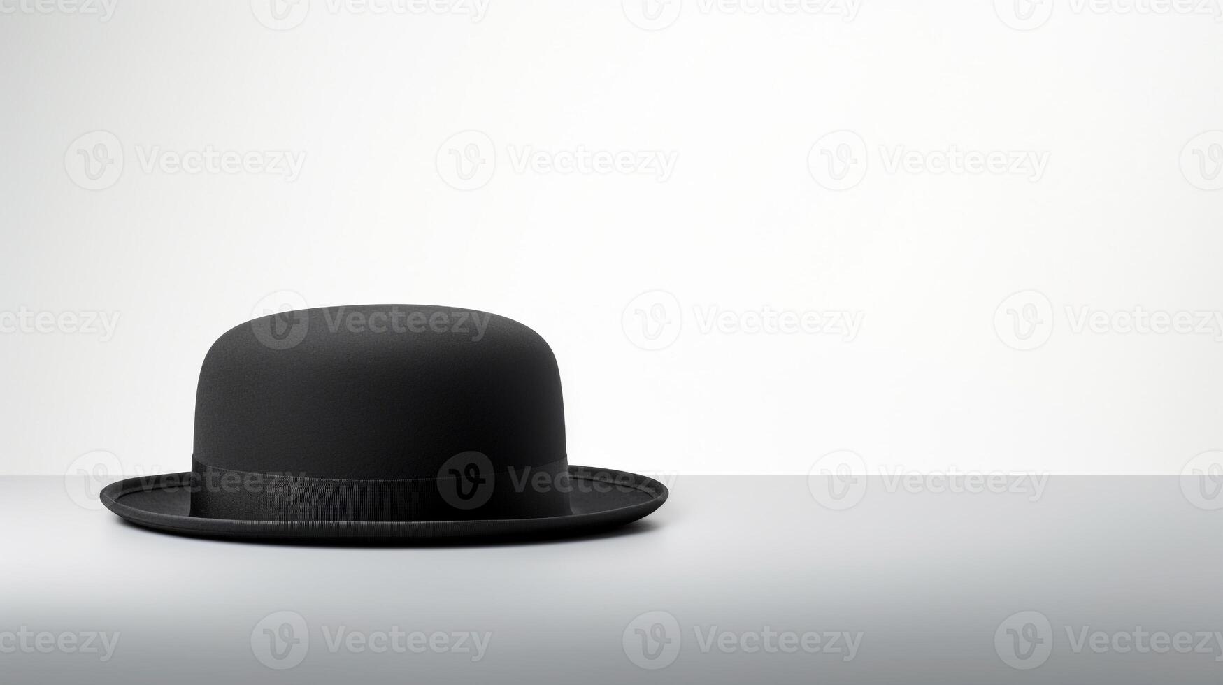 AI generated Photo of Charcoal Bowler Hat isolated on white background. AI Generated