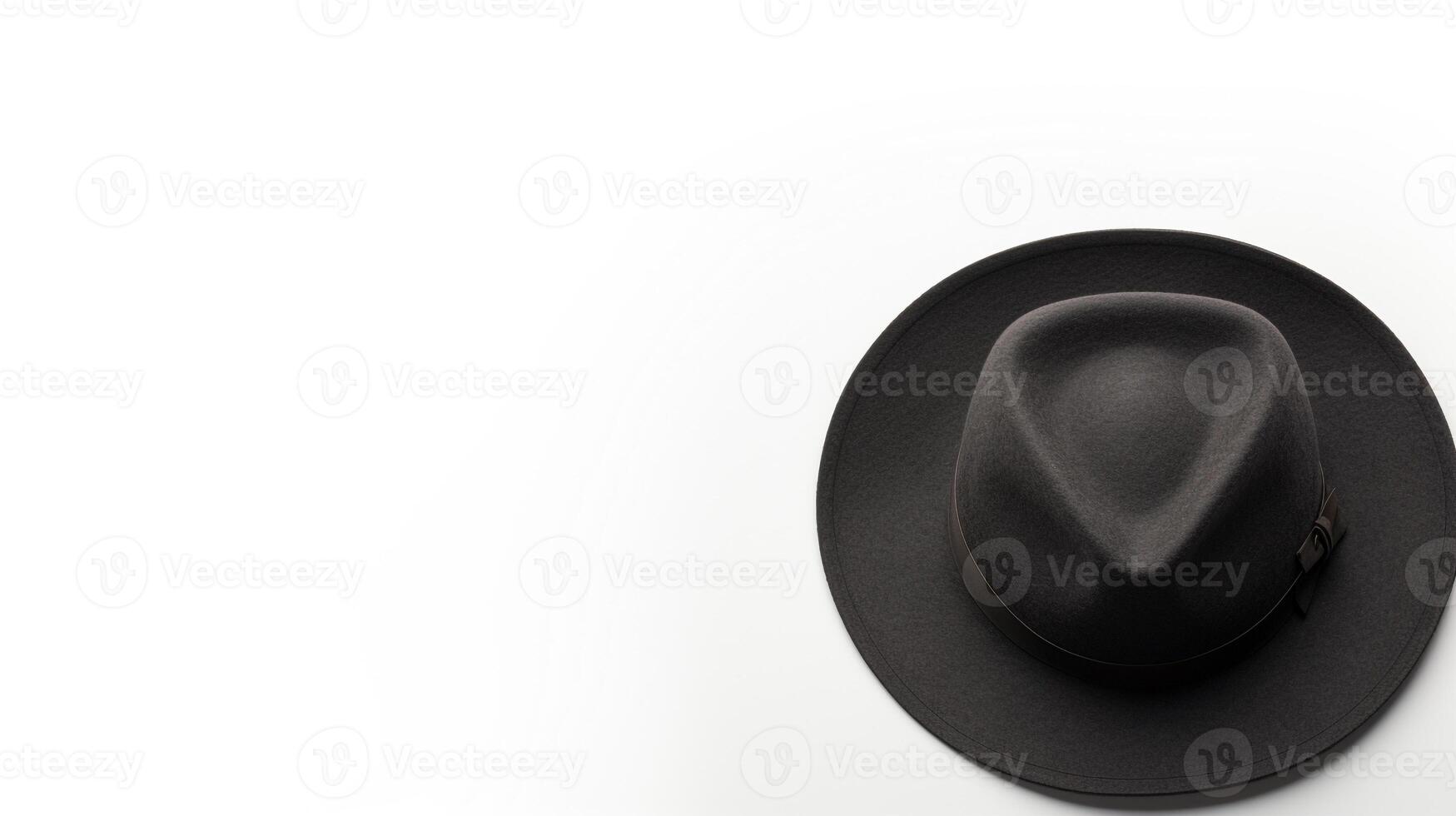 AI generated Photo of Charcoal Trilby Hat isolated on white background. AI Generated