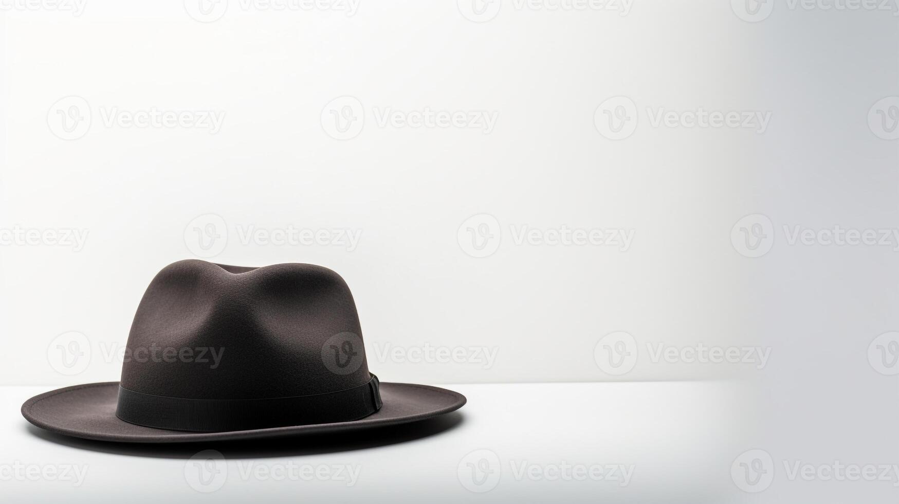 AI generated Photo of Charcoal Fedora Hat isolated on white background. AI Generated