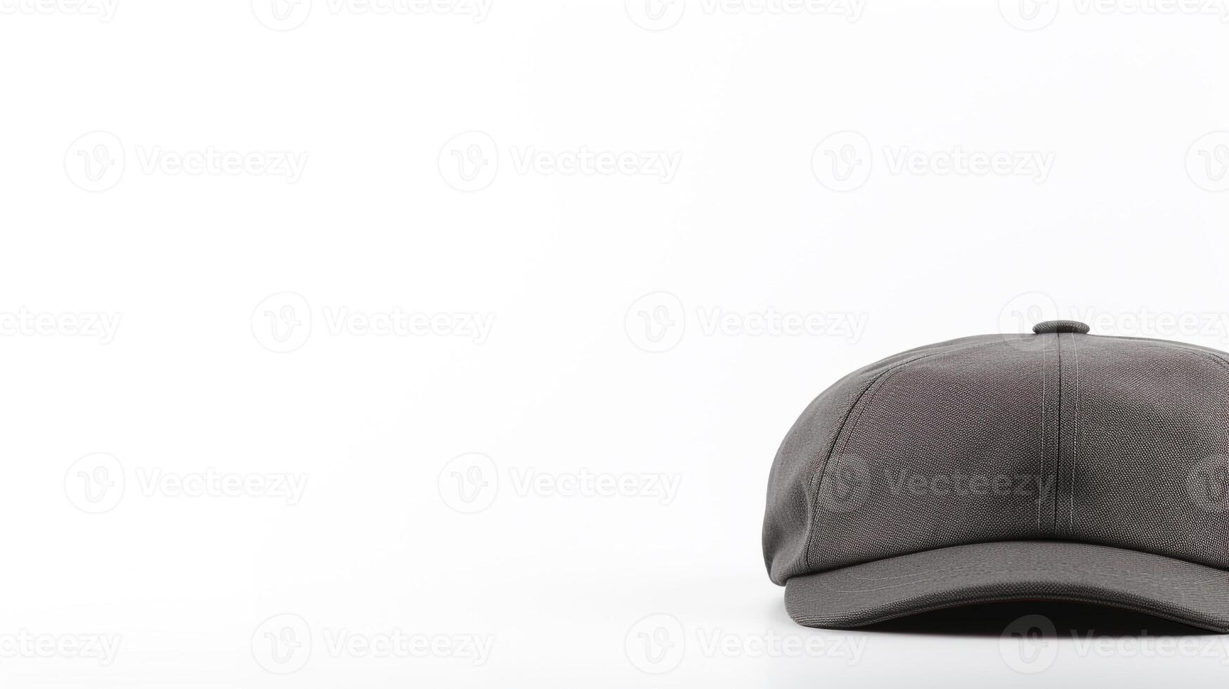 AI generated Photo of Charcoal Newsboy Cap isolated on white background. AI Generated