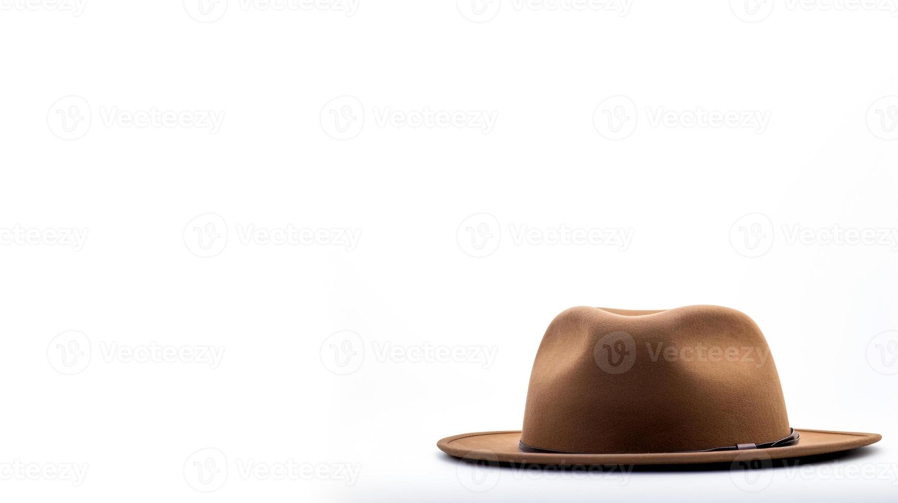 AI generated Photo of Camel Trilby Hat isolated on white background. AI Generated