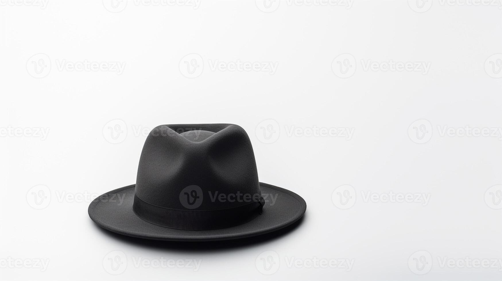 AI generated Photo of Charcoal Trilby Hat isolated on white background. AI Generated