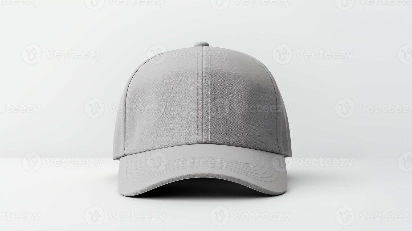 AI generated Photo of Gray Baseball Cap isolated on white background. AI Generated
