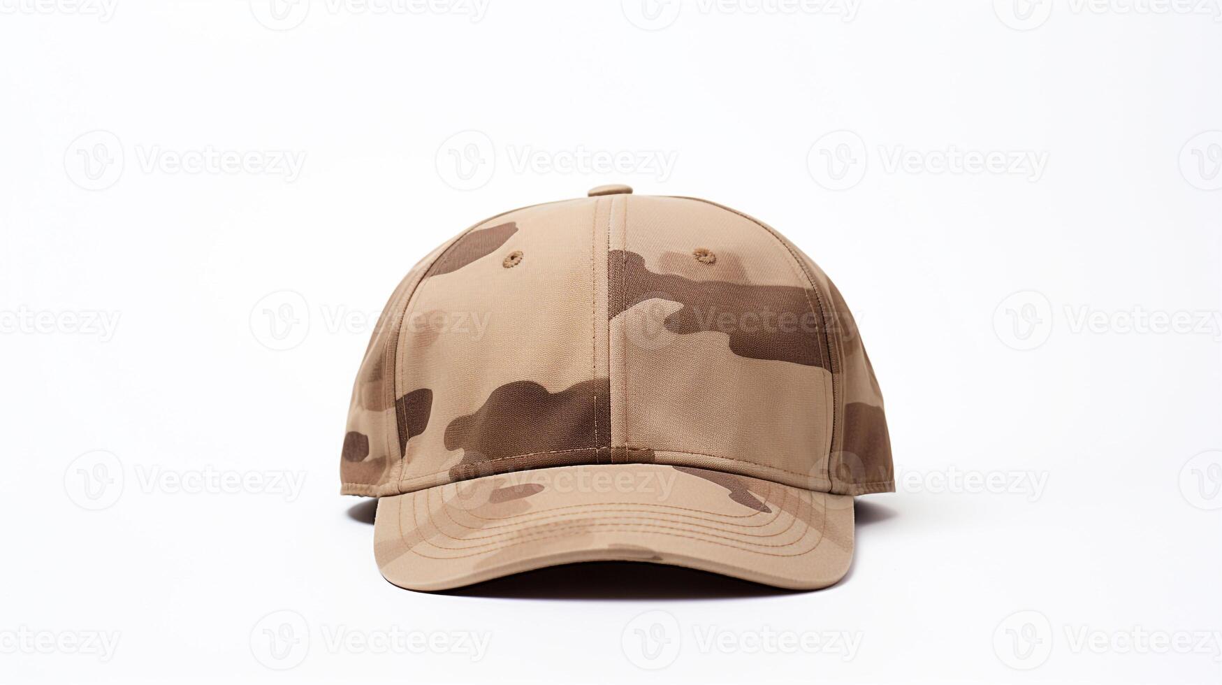 ai generado foto de Desierto camuflaje militar gorra aislado en blanco antecedentes. ai generado