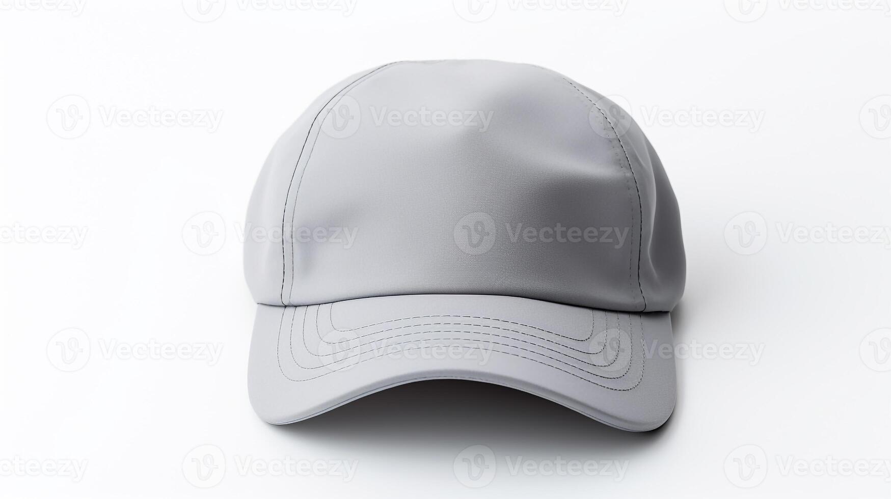 AI generated Photo of Gray Cycling Cap isolated on white background. AI Generated