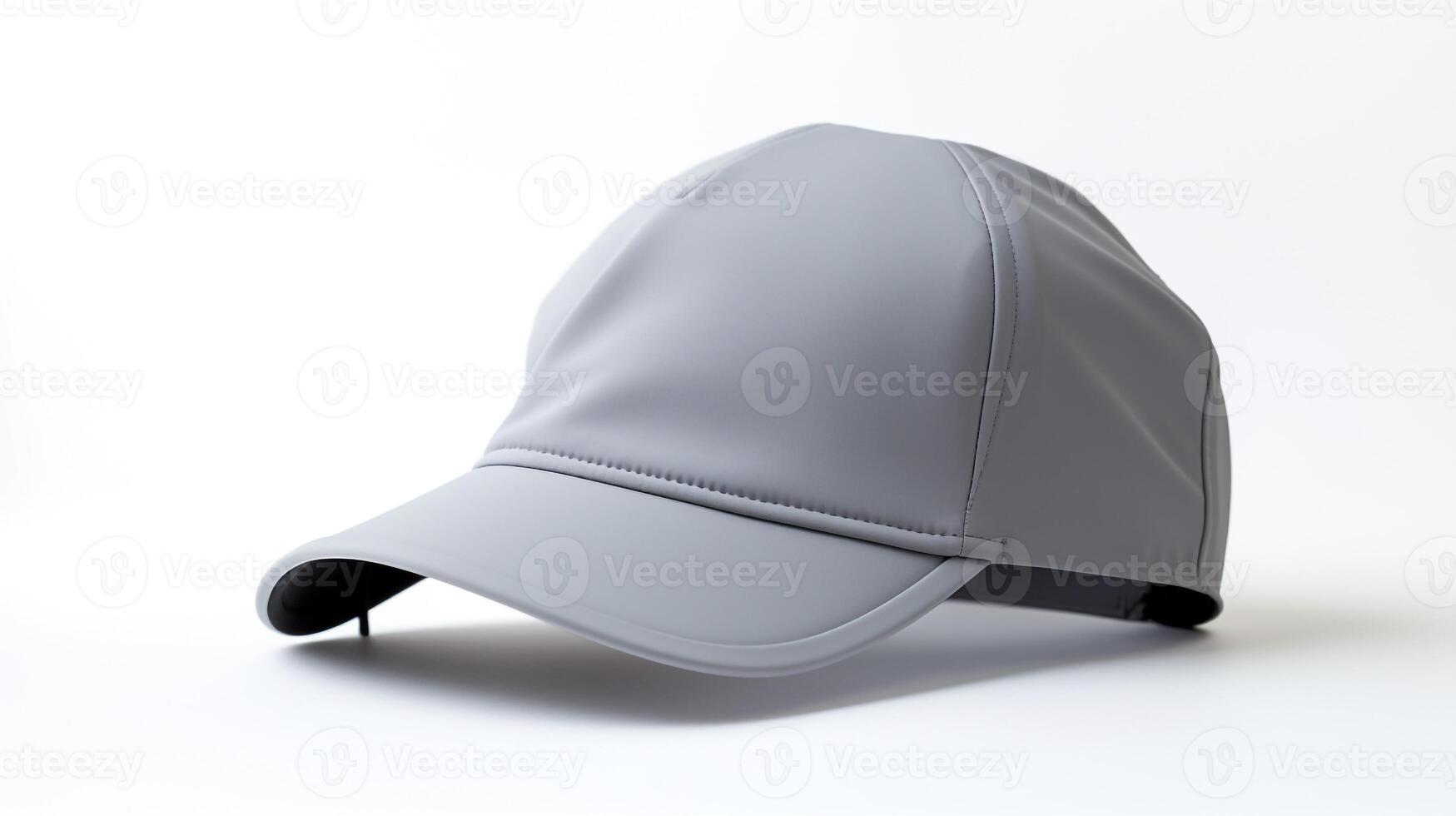 AI generated Photo of Gray Cycling Cap isolated on white background. AI Generated