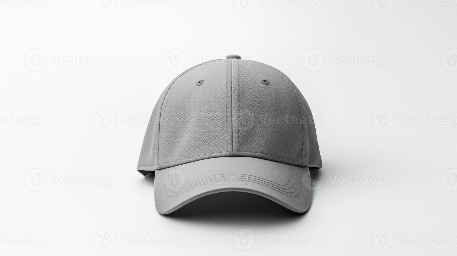 AI generated Photo of Gray Baseball Cap isolated on white background. AI Generated