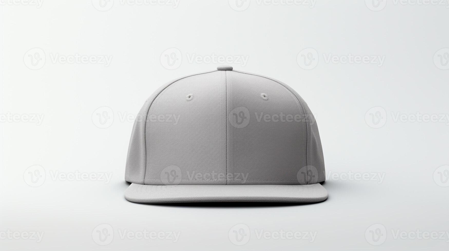 AI generated Photo of Gray Snapback isolated on white background. AI Generated