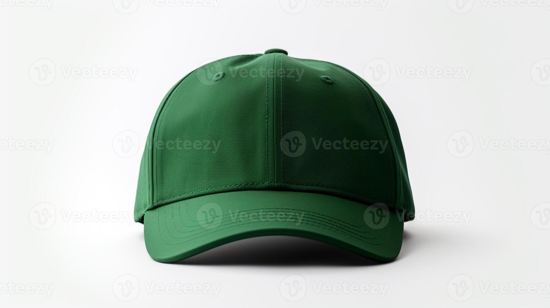 AI generated Photo of Green Baseball Cap isolated on white background. AI Generated